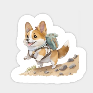 Cute Baby Corgi Adventure Sticker